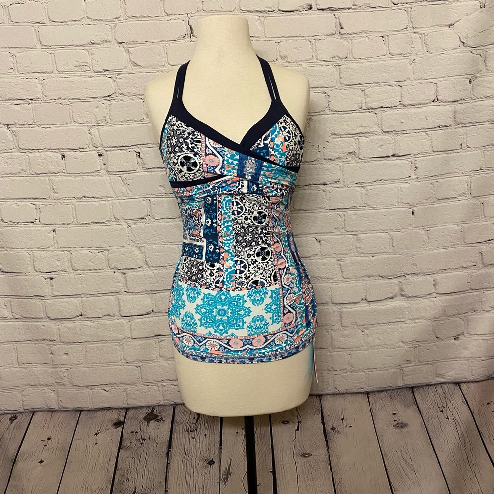 Seafolly Women's Silk Market Wrap Tankini Swim Top NWT